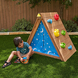 Kidkraft Tipi d'extérieur avec mur d'escalade