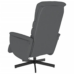 Acheter vidaXL Fauteuil inclinable de massage repose-pieds gris similicuir