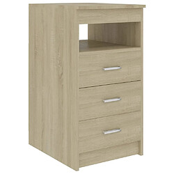 vidaXL Armoire à tiroirs Chêne sonoma 40x50x76 cm Bois d'ingénierie