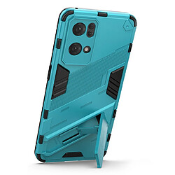 Coque en TPU anti-griffes, anti-choc avec béquille, bleu clair pour votre Oppo Reno7 Pro 5G