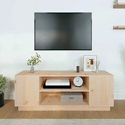 Avis Maison Chic Meuble TV scandinave - Banc TV pour salon 110x35x40,5 cm Bois de pin massif -MN64771