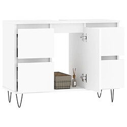 Avis Maison Chic Armoire de salle de bain,Meuble de rangement,Meuble haut blanc 80x33x60 cm bois d'ingénierie -GKD895896