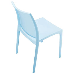 Avis Alterego Chaise design 'ENZO' en matière plastique bleue