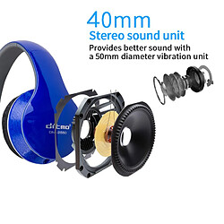 GUPBOO Casque filaire casques de jeu 3D pliables basses profondes stéréo casque de jeu/microphone pour PC Mobile pas cher