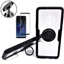 Kit Coque 3x1 Phonecare Clear Armor + Verre Trempé 5D Full Cover + Support Magnétique pour Voiture Samsung S9