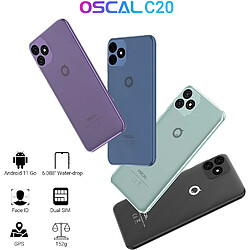 Universal Smartphone, C20 Carte SIM téléphone portable gratuit avec batterie 3380mAh, 6.1 pouces goutte d'eau plein écran, 32GB ROM/SD 128GB, caméra 5 mégapixels, 3G carte SIM gratuite 11 Go, GPS, FM, téléphone portable avec ID-batterie,