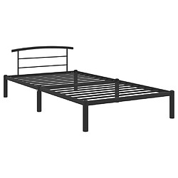 vidaXL Cadre de lit sans matelas noir métal 90x200 cm