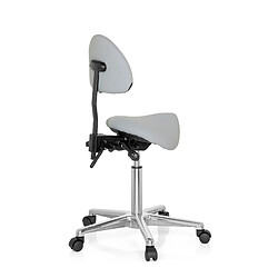 Tabouret / tabouret de travail / assise selle TOP WORK 20 polyuréthane gris hjh OFFICE pas cher