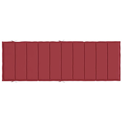 Acheter vidaXL Coussin de chaise longue rouge bordeaux 186x58x3cm tissu oxford