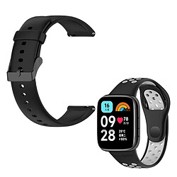 Kit Bracelet En Silicone Lisse Avec Boucle + SportyStyle Phonecare Pour Amazfit Bip 3 - Noir / Noir Gris