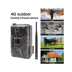 Yonis Caméra de Chasse 4G 4K 36MP Avec Panneau Solaire + Chargeur+64 Go pas cher