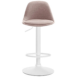 Acheter Non Tabouret de bar Kiel tissu blanc