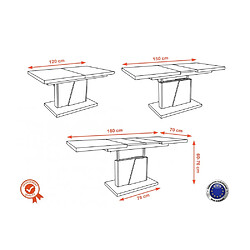 Acheter Dusine TABLE BASSE CHOPIN RELEVABLE ET EXTENSIBLE BOIS