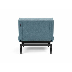 Avis Inside 75 INNOVATION LIVING Fauteuil SPLITBACK STYLETTO convertible lit 90*115 cm pieds fuseau noir tissu Mixed Dance Light Blue