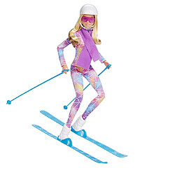 Mattel Barbie Winter Sports Skier Poupée aux Cheveux Blonds avec Accessoires Multicolore