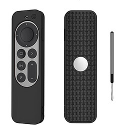 SANAG Silicone Coque Compatible Avec 2022 Apple Tv 4K(3E Generation) / Apple Tv 4K 2021 Siri Telecommande,Antiderapant etui De Protection Remote Caque Case Housse-Noir