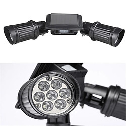 Wewoo LED Avec panneau solaire 14LEDs Projecteur Réglable Mur Lumière PIR Motion Capteur De Chemin Jardin Extérieur Étanche