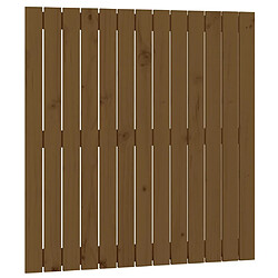 Maison Chic Tête de lit scandinave pour lit adulte,Meuble de chambre murale Marron miel 82,5x3x90 cm Bois massif de pin -MN46891