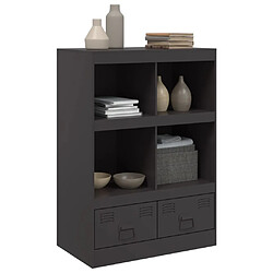 Avis vidaXL Buffet haut noir 67x39x95 cm acier