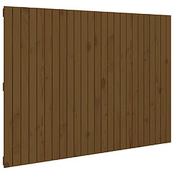 vidaXL Tête de lit murale Marron miel 159,5x3x110cm Bois massif de pin