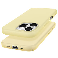 Avizar Coque pour iPhone 16 Pro Semi-rigide Soft-touch Anti-traces Jaune