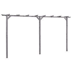 vidaXL Pergola de jardin Gris 400x40x205 cm Bois de pin imprégné