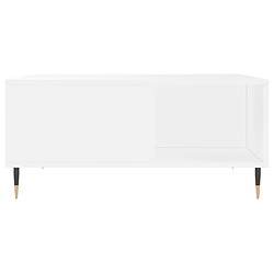 Avis vidaXL Table basse blanc 80x80x36,5 cm bois d'ingénierie