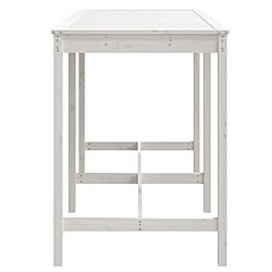 Maison Chic Table de jardin | Table d'extérieur blanc 159,5x82,5x110 cm bois massif de pin -GKD49690 pas cher