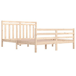 Avis vidaXL Cadre de lit sans matelas 160x200 cm bois massif