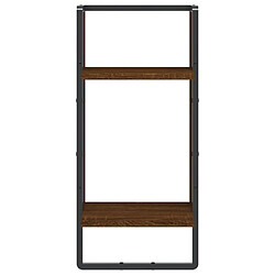 Avis vidaXL Étagère murale avec barre chêne marron 30x25x65 cm