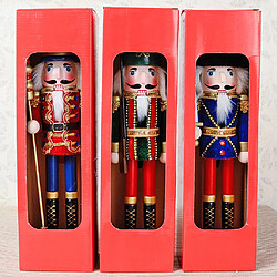 Acheter 38cm figurine casse-noisette en bois ornements de noël décoration épée soldat