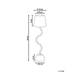 Avis Beliani Lampe de table en métal sans fil noir VOUGA