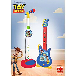 DISNEY TOY STORY Ensembles Guitare 4 cordes et microphone - Fonctione avec 4 piles 1,5V (type AA-R6)