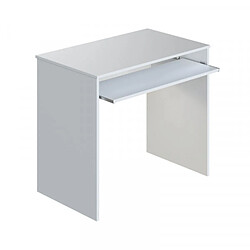 Acheter Dansmamaison Bureau avec tablette coulissante Blanc - DESKOU