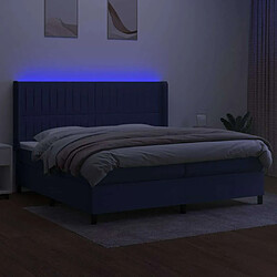 Avis Sommier à lattes,Cadre à lattes de lit pour Adulte matelas et LED Bleu 200x200 cm Tissu -MN59099