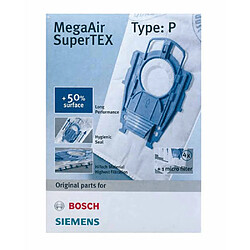 Lot de 4 sacs + 1 microfiltre bosch / siemens - bbz41fp type p - BOSCH