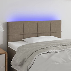 Maison Chic Tête de lit moderne à LED lumineuse pour chambre - Décoration de lit Taupe 80x5x78/88 cm Tissu -MN99061