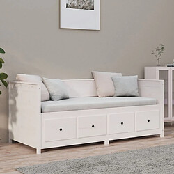 Acheter Maison Chic Lit de jour, Lit de repos pour Salon Chambre,Canapé-lit,Lit d'invité Blanc 90x190 cm Bois de pin massif -MN36015