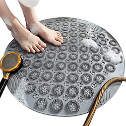 Universal Surface texturée Tapis de douche rond Tapis de douche antidérapant avec trou de vidange Massage Cabine de douche ronde, sol de la salle de bain | Serviettes de bain