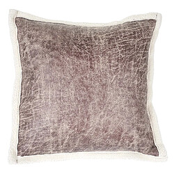 Decoshop26 Coussin marron effet suède 45x45 cm déhoussable DECO04067