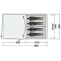 Acheter Easy Camp Tente Galaxy 400 4 places rustique Vert