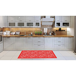 Alter Chemin de cuisine, 100% Made in Italy, Tapis antitache avec impression numérique, Chemin de table antidérapant et lavable, modèle Noël - Canaan, cm 100x52