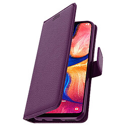 Avizar Housse Samsung Galaxy A20e Etui Folio Soft Touch Support Vidéo violet