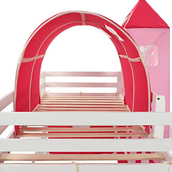 Avis vidaXL Lit mezzanine d'enfants avec toboggan et échelle Pin 208x230 cm