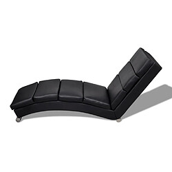 Avis vidaXL Chaise longue Noir Similicuir