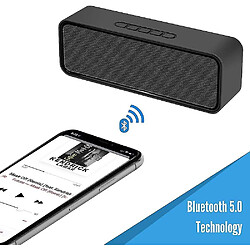 Avis Universal Conférencier portable sans câble, haut-parleur Bluetooth 5.0 avec basse HiFi stéréo 3D, batterie de 1500mAh, durée de vie de la batterie de 12 heures (noir)