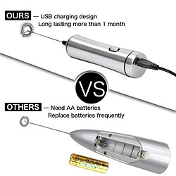 Acheter Universal Électrique sur la bouteille de lait automatique fabricant de mousse de lait mélangeur de boissons mélangeur un bouton 2 vitesses USB charge pour le café fromage | Granny au lait