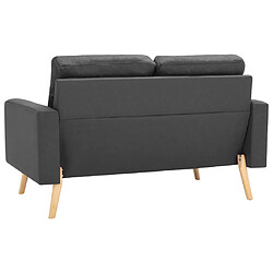 Acheter Maison Chic Ensemble de canapés 2 pcs, Canapé droit Sofa pour Salon Tissu Gris foncé -GKD398479