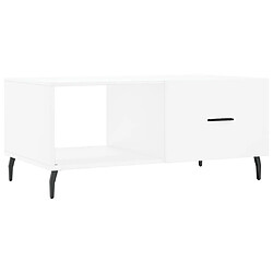 Maison Chic Table basse,Table Console Table d'appoint, Table pour salon blanc 90x50x40 cm bois d'ingénierie -MN23432