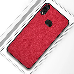 Wewoo Coque Rigide Pour Galaxy A10s Texture de tissu antichoc PC + TPU Rouge